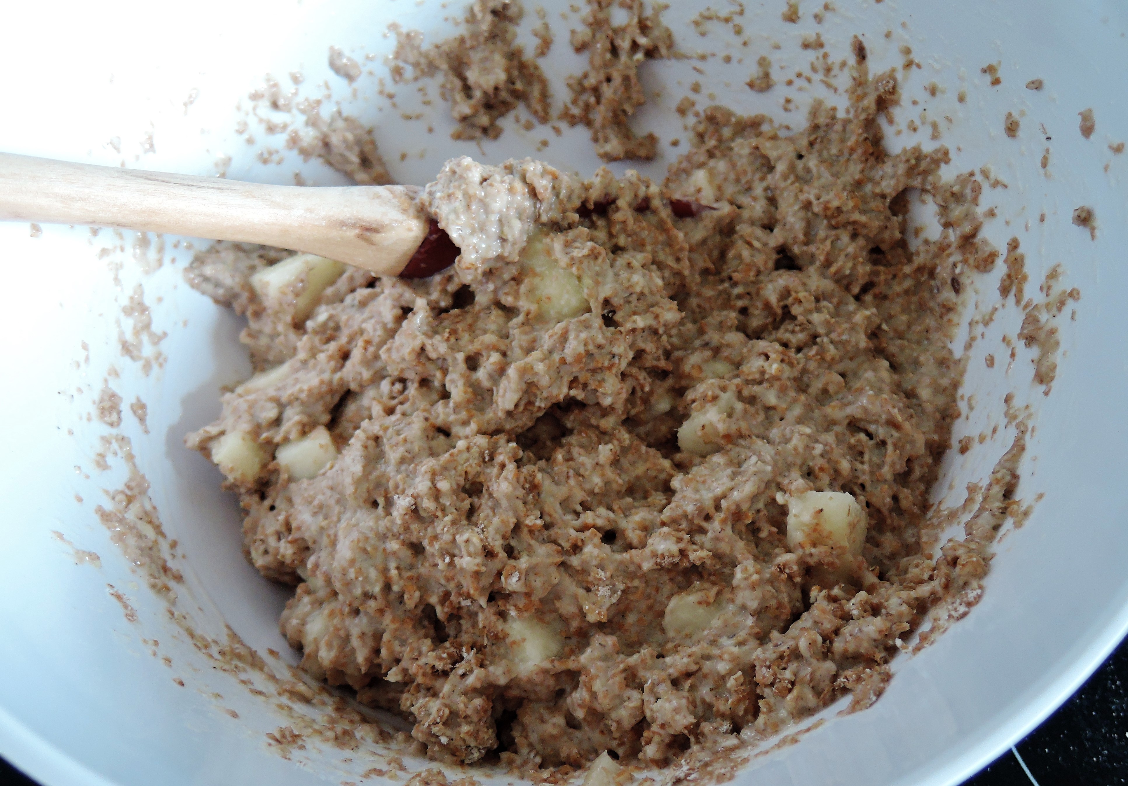Spiced Pear and Bran Muffins mixture